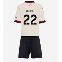 Stroje piłkarskie Liverpool Hugo Ekitike #22 Koszulka Wyjazdowej dla dzieci 2025-26 Krótki Rękaw (+ szorty)